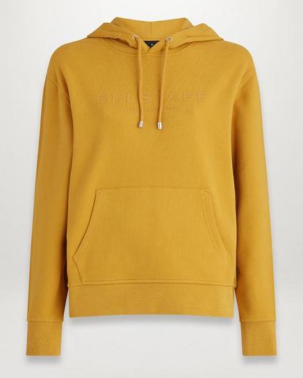 Sweat À Capuche Belstaff Femme 1924 Jaune Coton Polaire France TC8942015